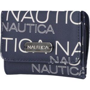Nautica Women's Rowers End Small Wallet Wave Dreamer RFID Slim Card Holder Purse